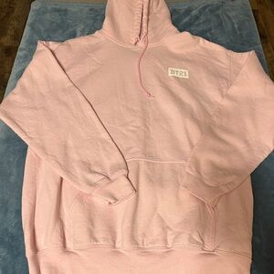 BT21 Graphic Pink Hoodie Sweatshirt Women's XL Long Sleeve Drawstring
